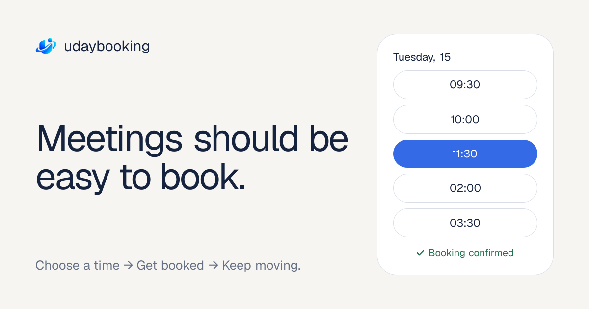 Use a meeting poll when nobody can agree on a time — udaybooking